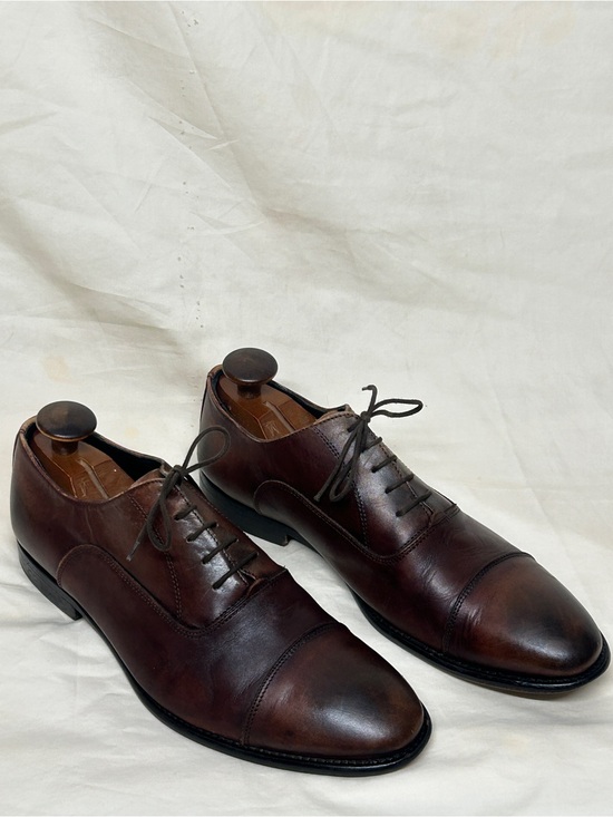 To Boot Other - To Boot New York Adam Derrick Brown Leather Cap Toe Oxford Dress Shoes 9.5